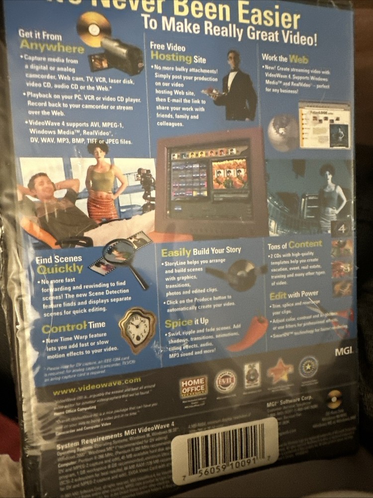MGI Video Wave Version 4.0 PC Home & Office CD ROM Software