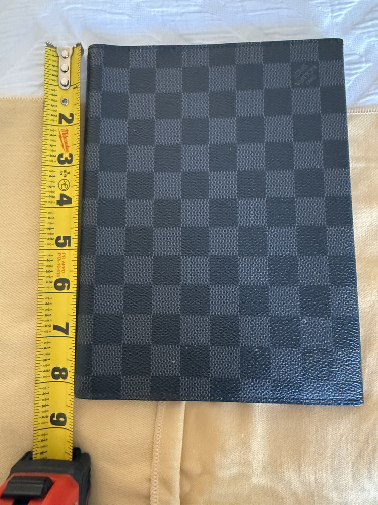 Authentic LOUIS VUITTON Agenda Bureau Notebook Cover Graphite