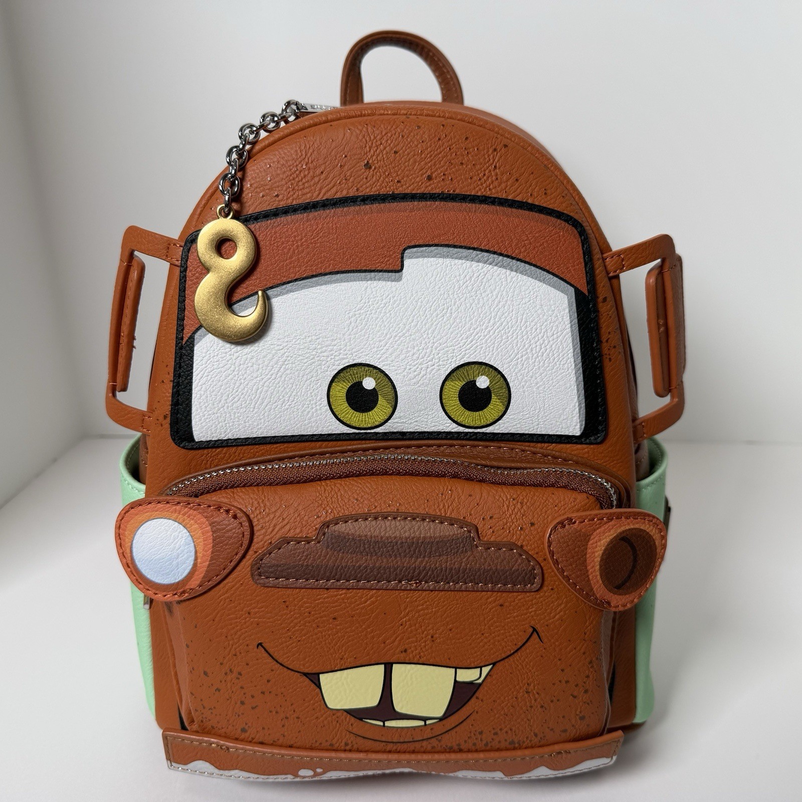 Loungefly Disney Pixar Cars TOW MATER Tow Truck Cosplay Mini Backpack NWT
