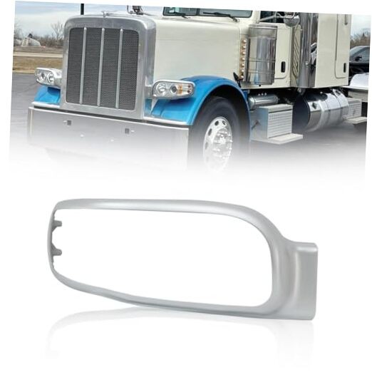 Headlight Bezel Chrome fit for Peterbilt 389 Semi Left Front Headlight Bezel