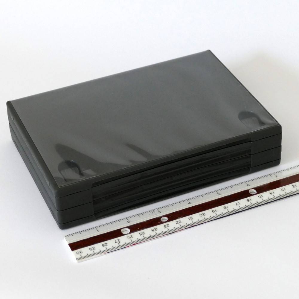 1 Black Multi Five 5 Discs DVD Case CD PC Media Storage 38mm New