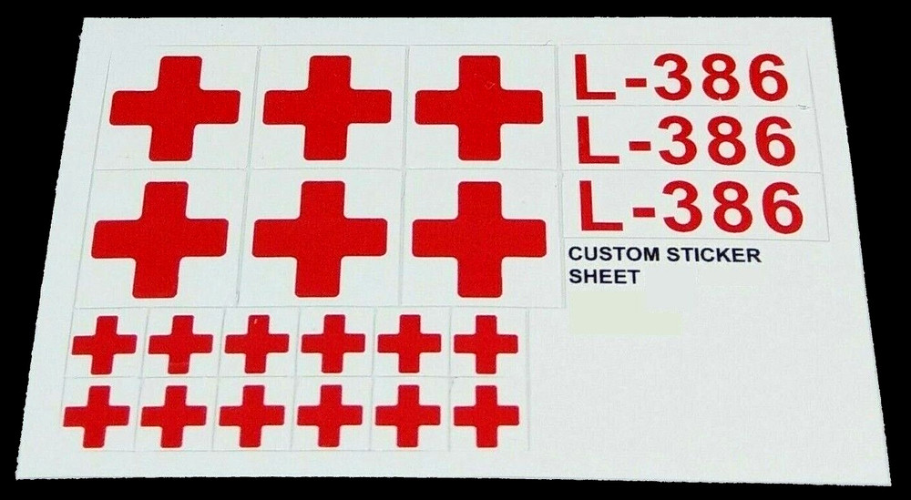 Custom stickers for 386 / 770 replacement stickers