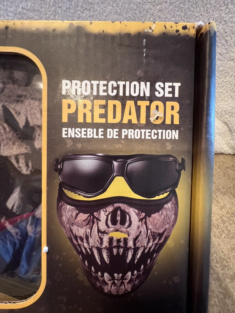 Paintball Crosman Elite ForceFlex Goggles &Half Predator Mask Game Face Airsoft