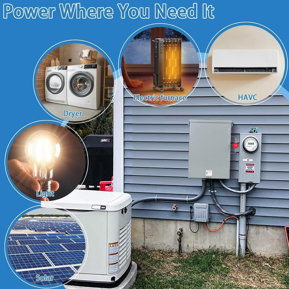 100A Manual Transfer Switch for Generator, Manual Generator Transfer Switch,1...