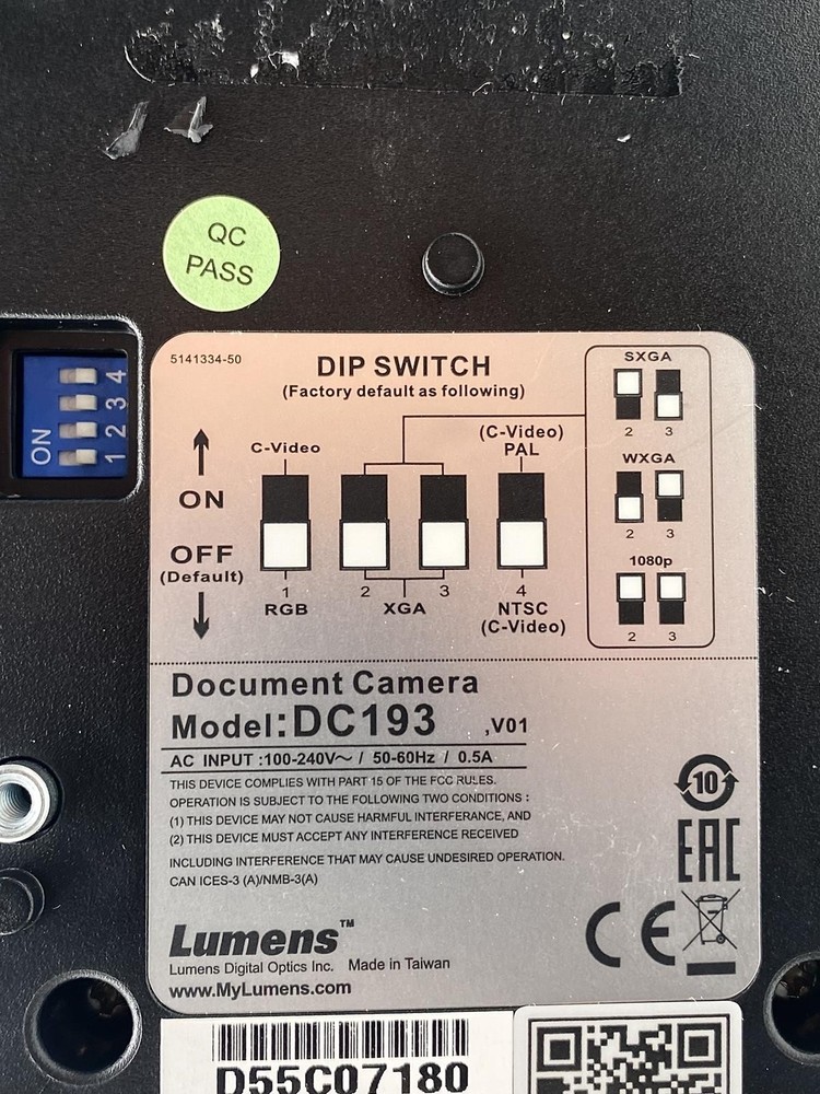 LUMENS DC193 20X ZOOM DOCUMENT CAMERA