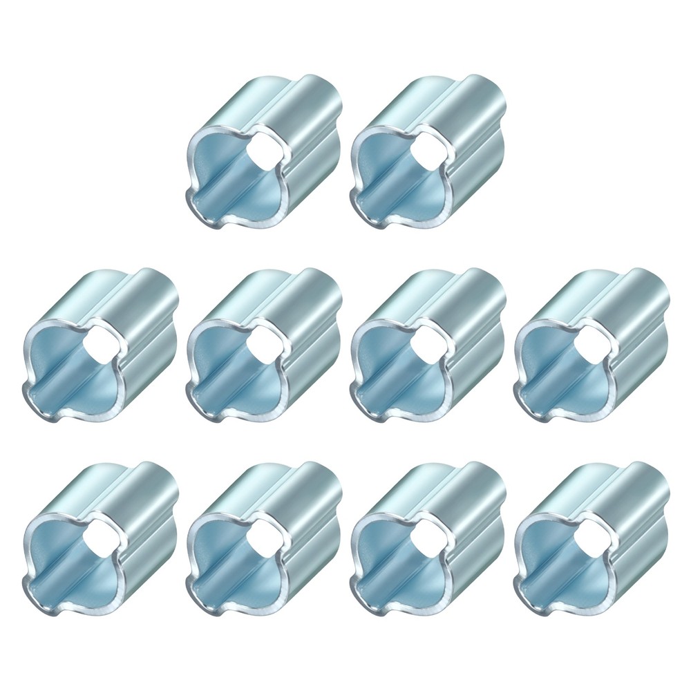 10 Pack Galvanizing Plate Double Ear Hose Clamps, Working Range 5-7mm