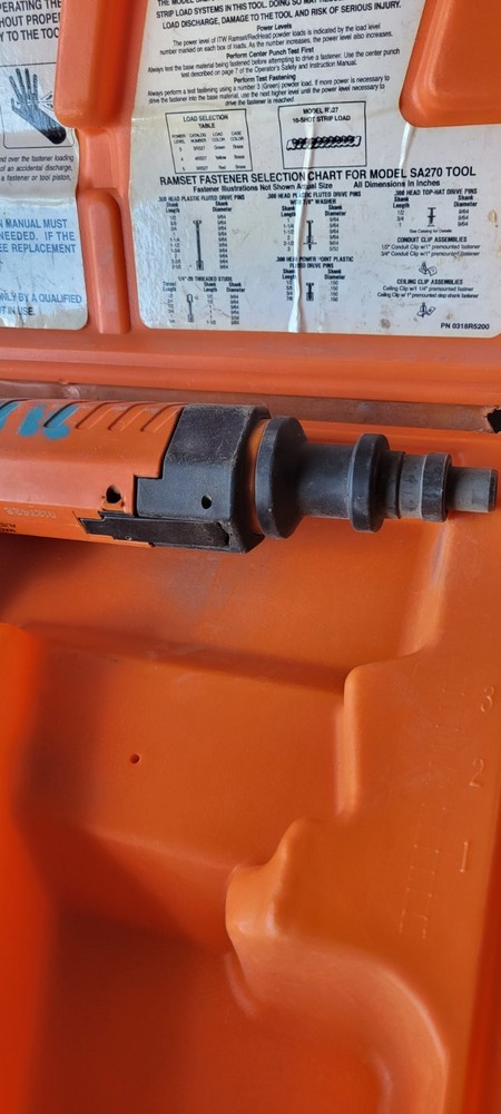 RAMSET SA270 POWDER ACTUATED FASTNER w CASE