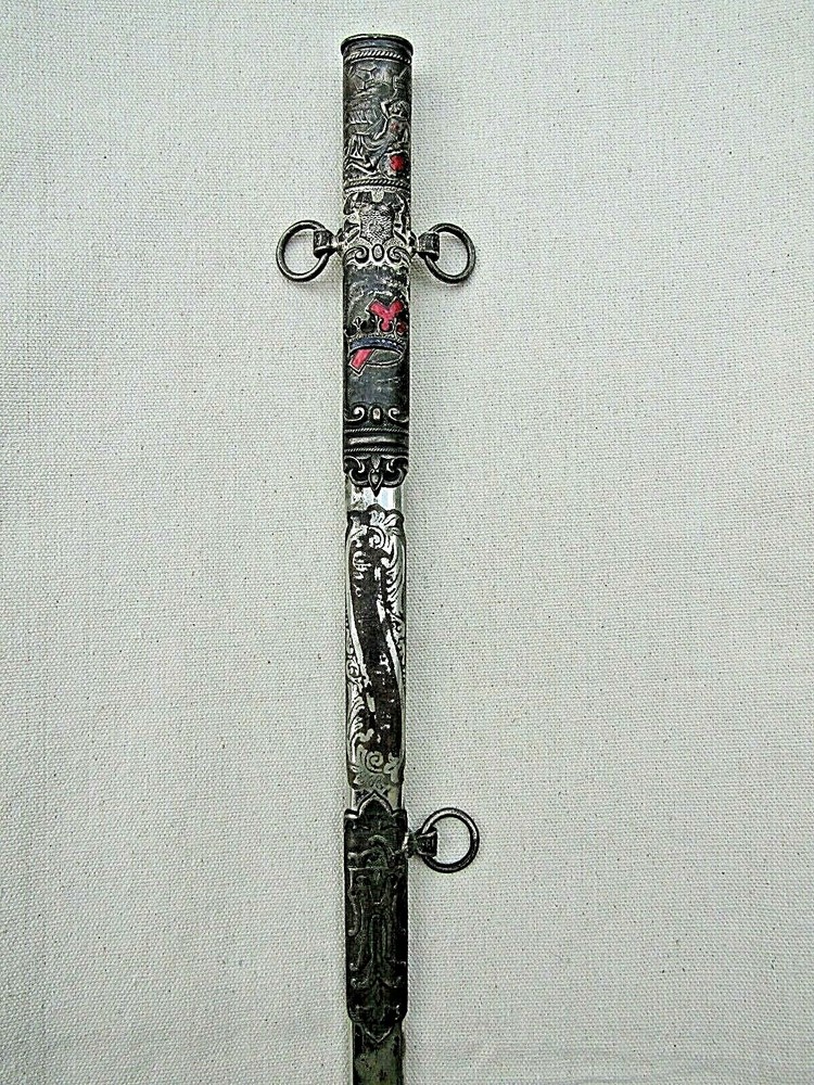 Antique Knights Templar Scabbard in case.