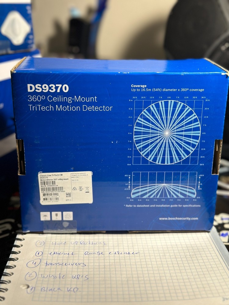 Bosch DS939 Panoramic Ceiling-Mount PIR Motion Detector NEW!