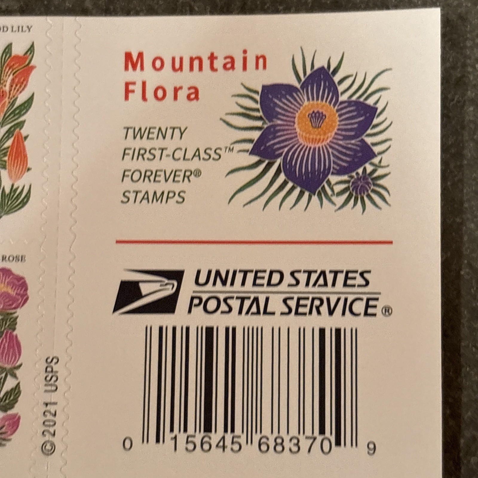 COLLECTABLE FOREVER "MOUNTAIN FLORA" 20 PER SHEET