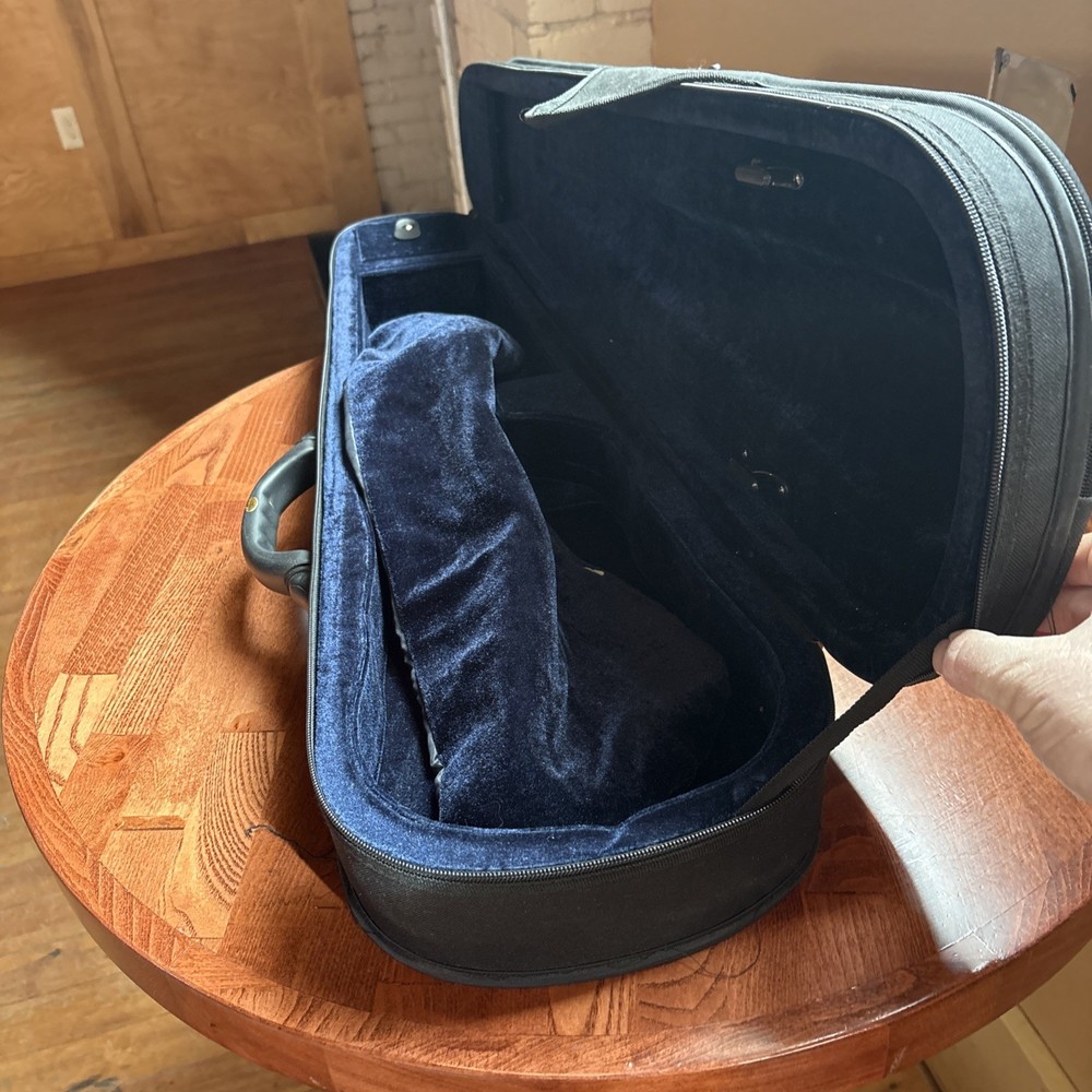 Black Nylon Violin Hard Case With Straps