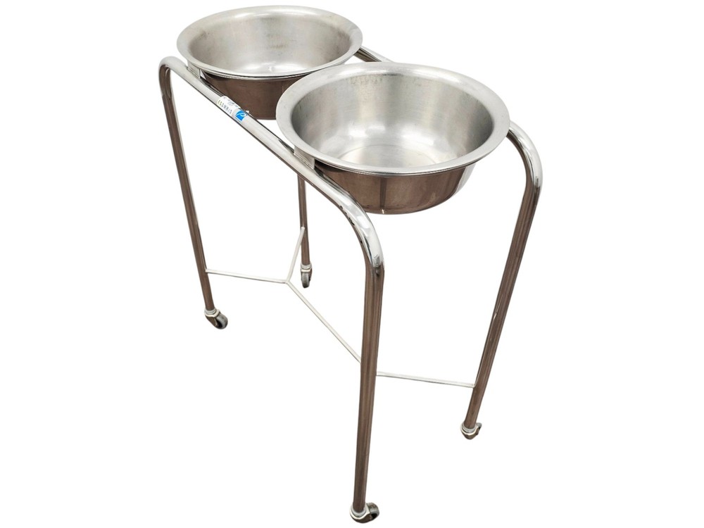 Pedigo Double Basin Stand with Two Stainless Steel Basins