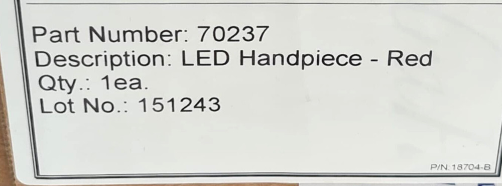 Red LED Hydrafacial Handpiece 70237