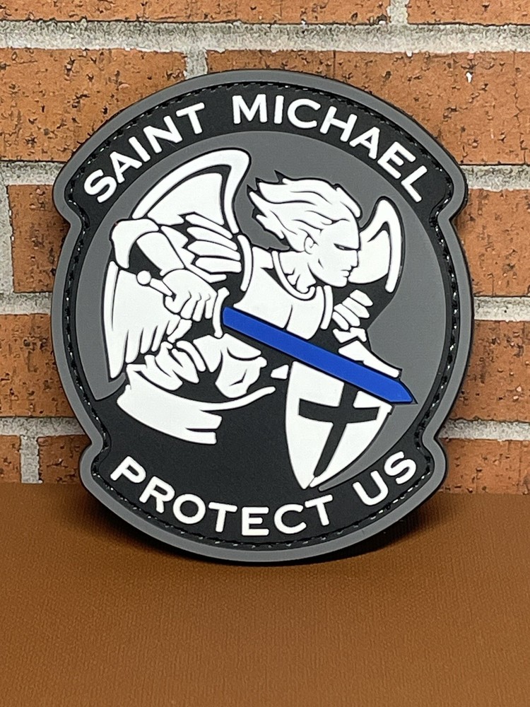 PVC Tactical Morale Patch - Saint Michael Patch - Hook Backed Military Gun Patch