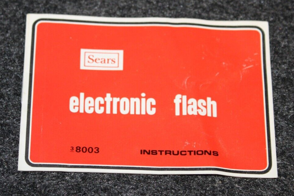 Original Sears Electronic Flash 8003 Instruction Manual – Compact & Complete!