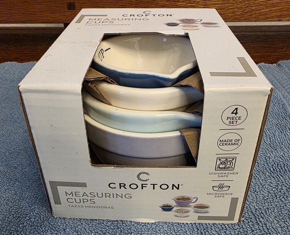 Crofton 4-piece ceramic measuring cup set.