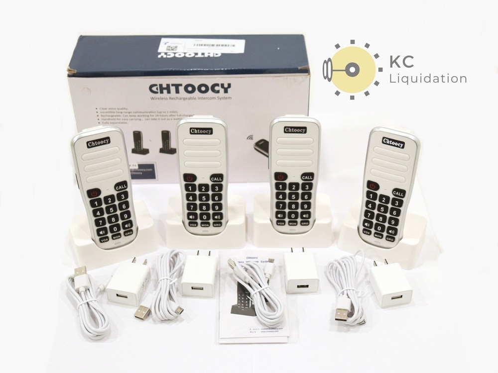 Chtoochy C668-P4 Wireless Rechargeable Intercom System