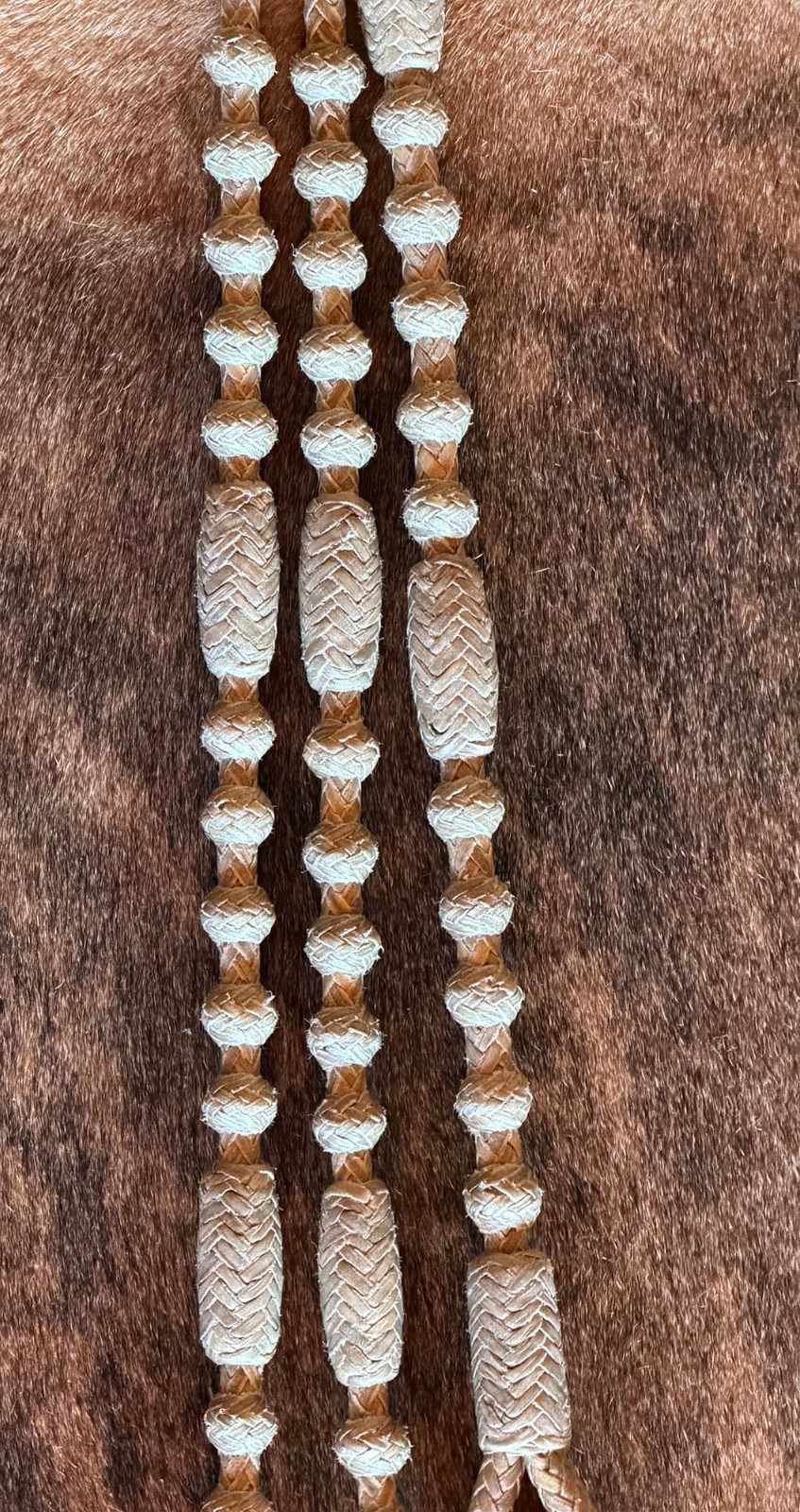 COWBOY Vaquero New 12 Plait WEIGHTED RAWHIDE ROMAL REINS By Steve Guitron Cowboy