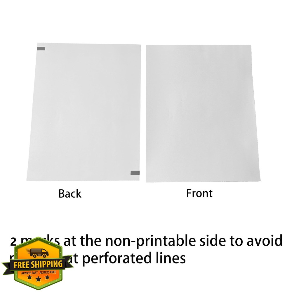 Thermal Printer Paper 8.5x11 Letter Folded Continuous for SharpFox A80 D810 P...