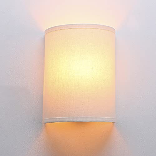 Fabric Cloth Boho Wall Sconce Hallway Fixture Light, 1-Light Vanity White