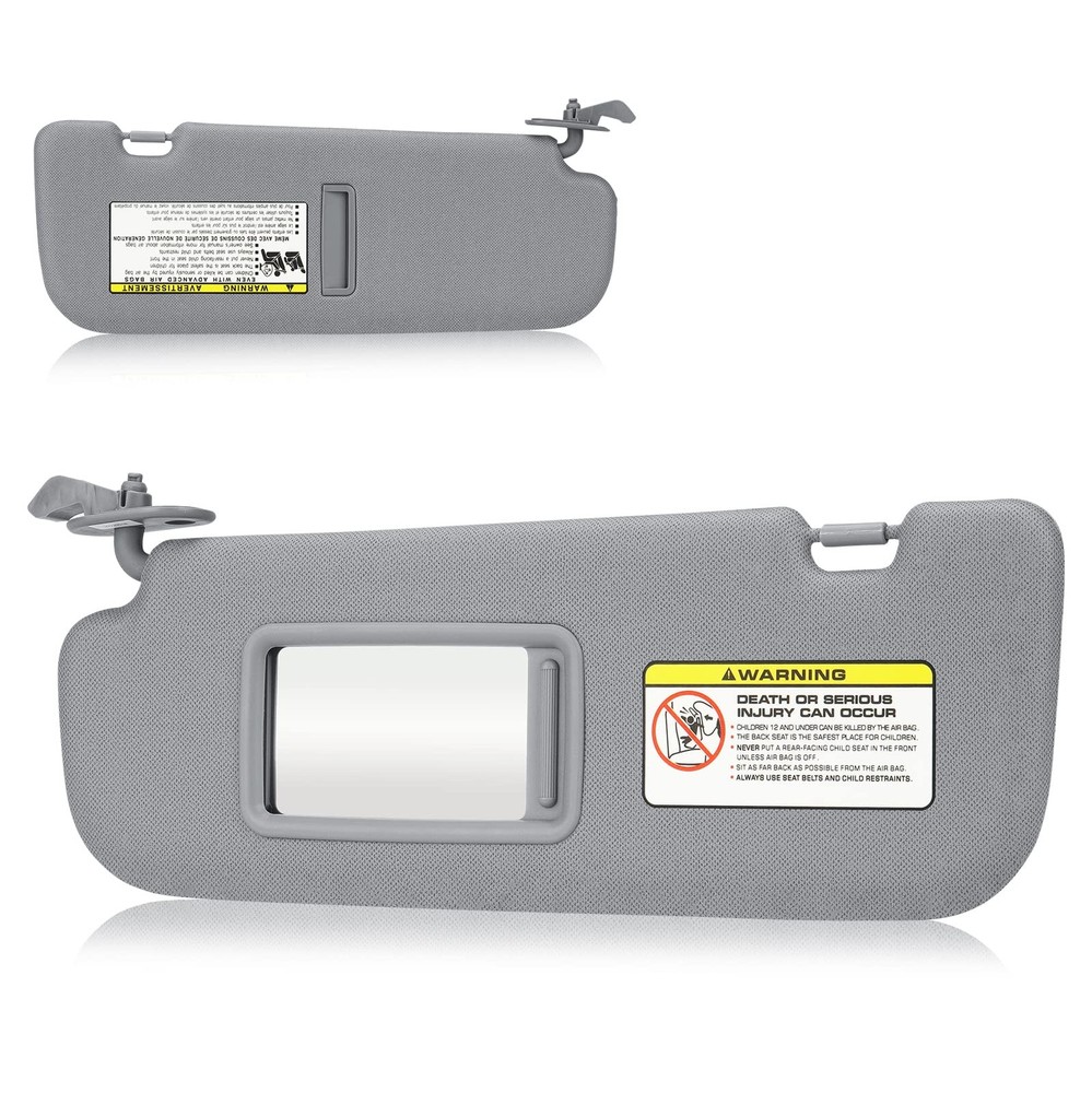 Left Driver Side Sun Visor Without Light Fit for Side, Gray