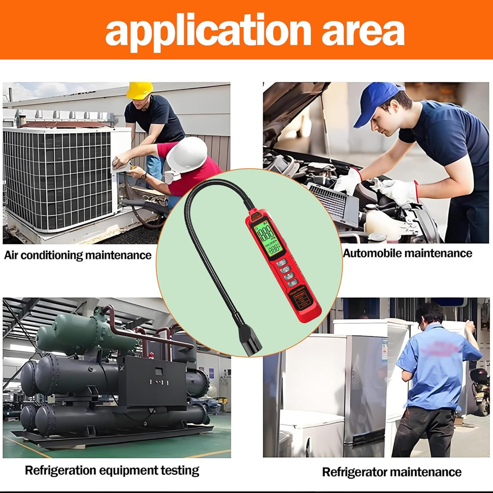 High Sensitivity Halogen Freon Leak Detector with UV Light Probe - Heated Diode