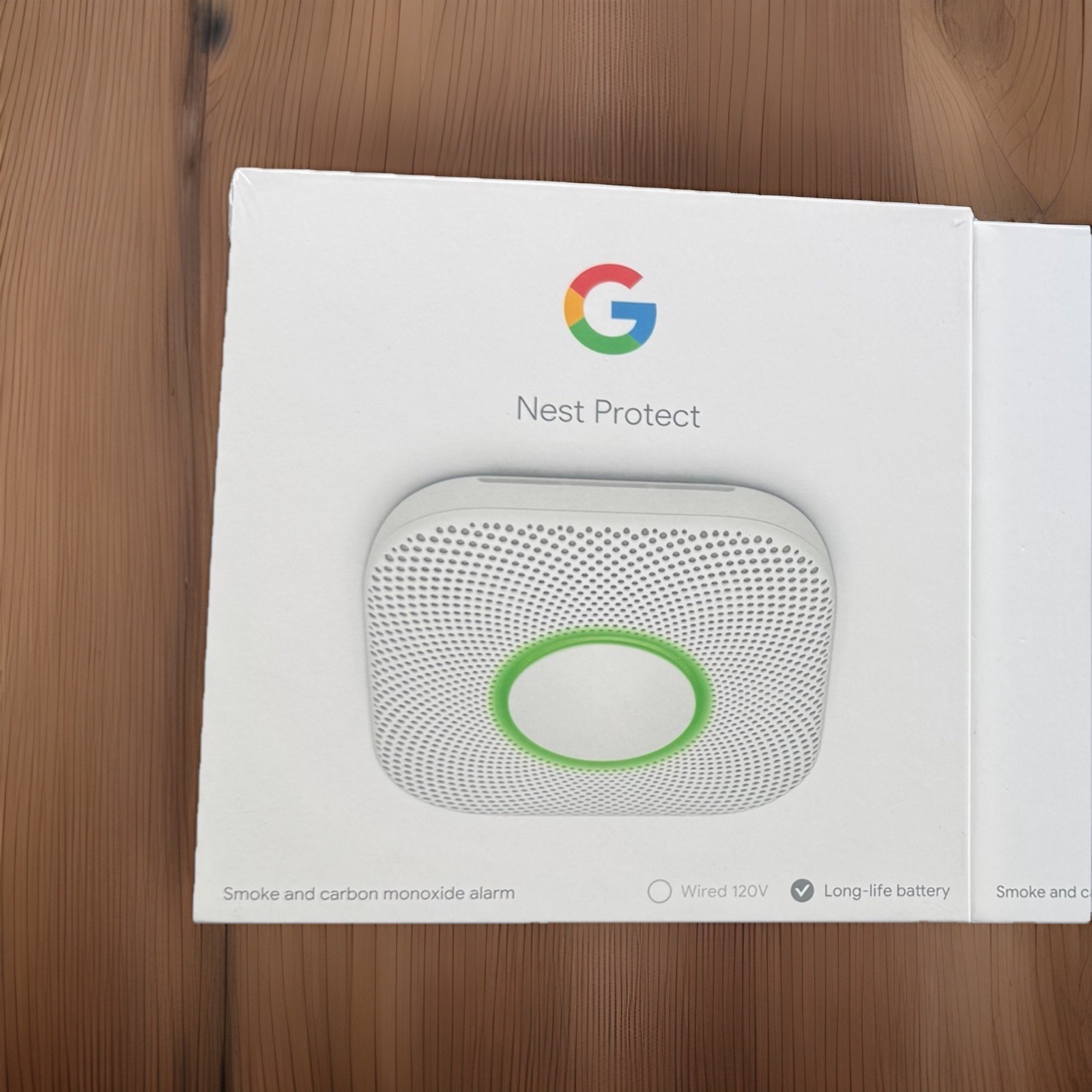 Google Nest Protect Smoke and Carbon Monoxide Alarm 2nd Gen - S3000BWES EXP 2032
