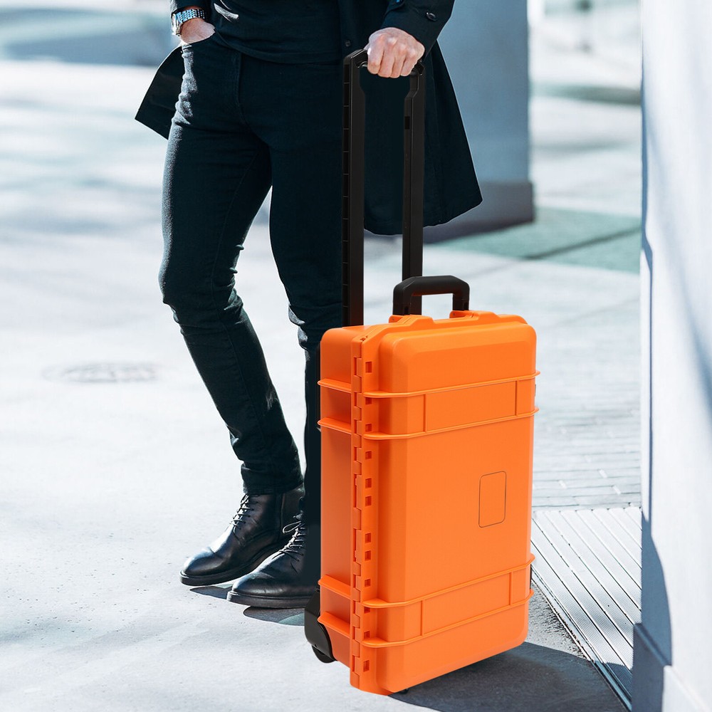 22" Multi-Purpose  Camera Box Camera Protect Roller Hard Carry Case Waterproof