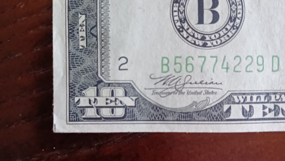 1934 A 10 Dollar Bill, Error note, See pics n description