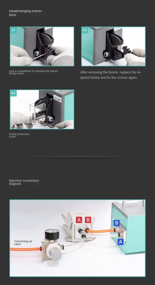 Pneumatic Crimping Pliers Cold Terminal Multi-function Crimping Machine