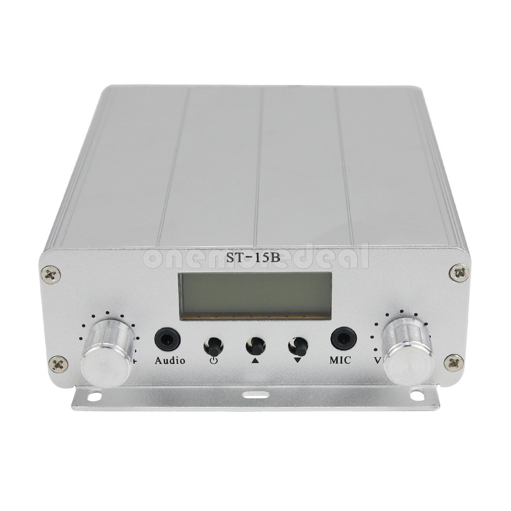 15W FM Transmitter Stereo PLL FM Radio Station TNC/BNC Interface ST-15B