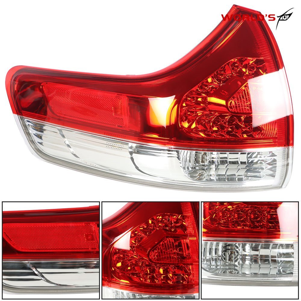Rear Outer Tail Light Lamp Assembly For 2011-2014 Toyota Sienna Driver Left Side
