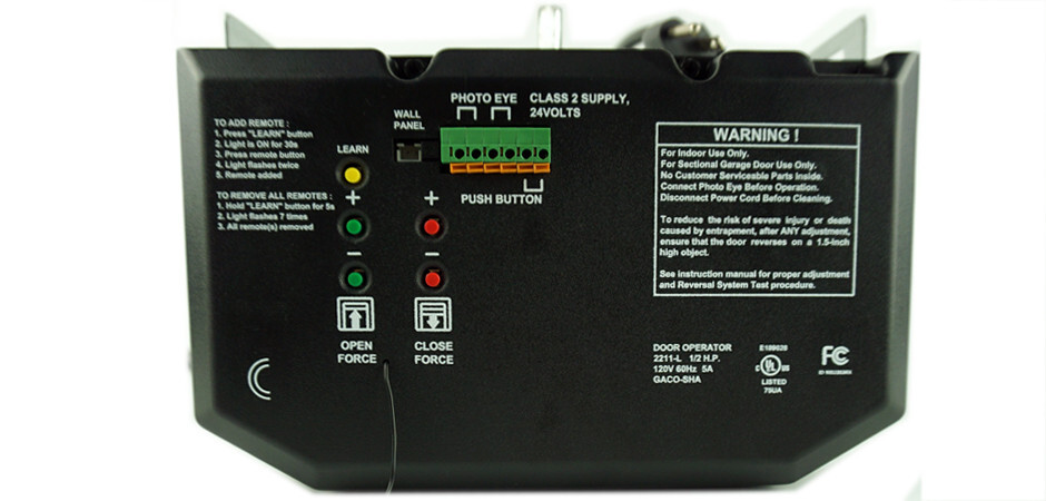 Guardian 415CC 1/2 HP AC Garage Operator HEAD ONLY 1 Remote/Push Button Sensors