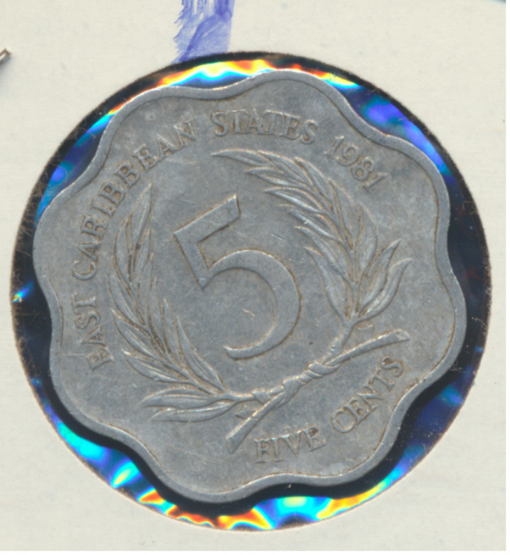 East Caribbean States, 1981 5 Cent Coin