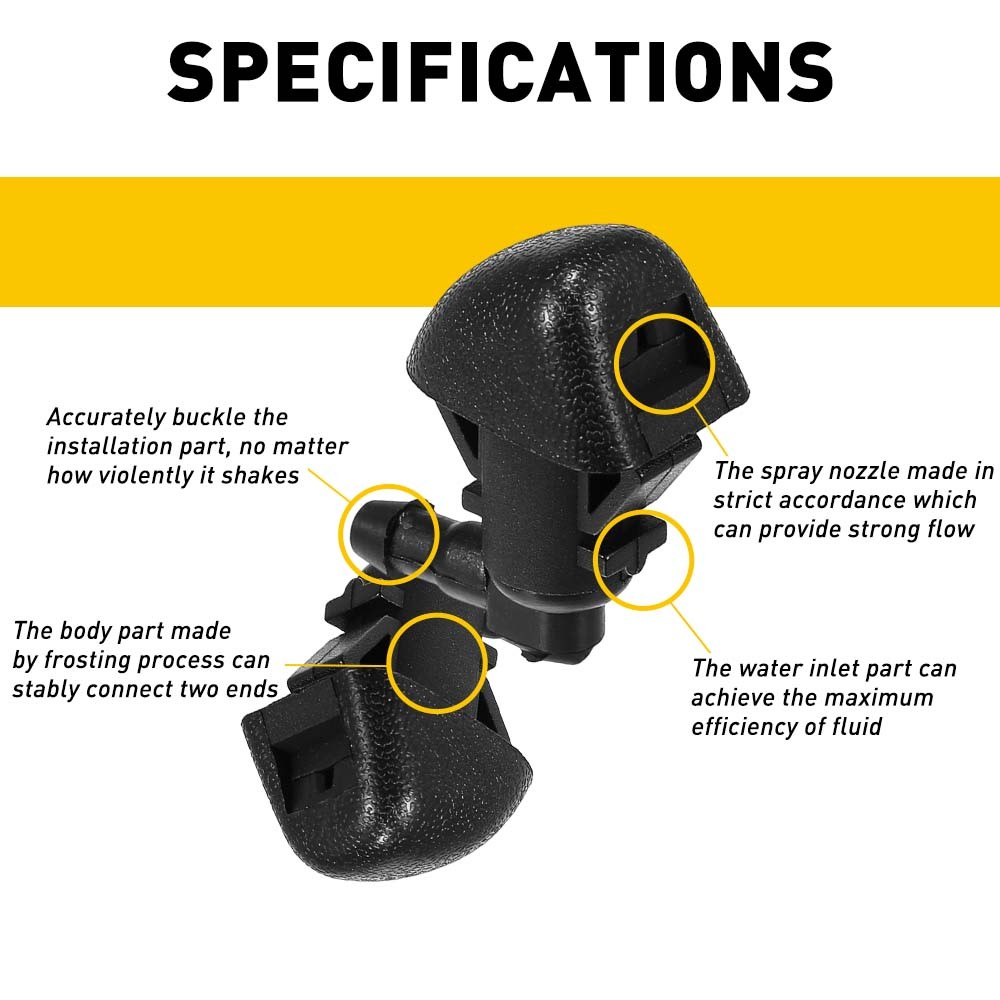Car Windshield Wiper Washer Squirter Nozzle Spray Jet Kit Universal
