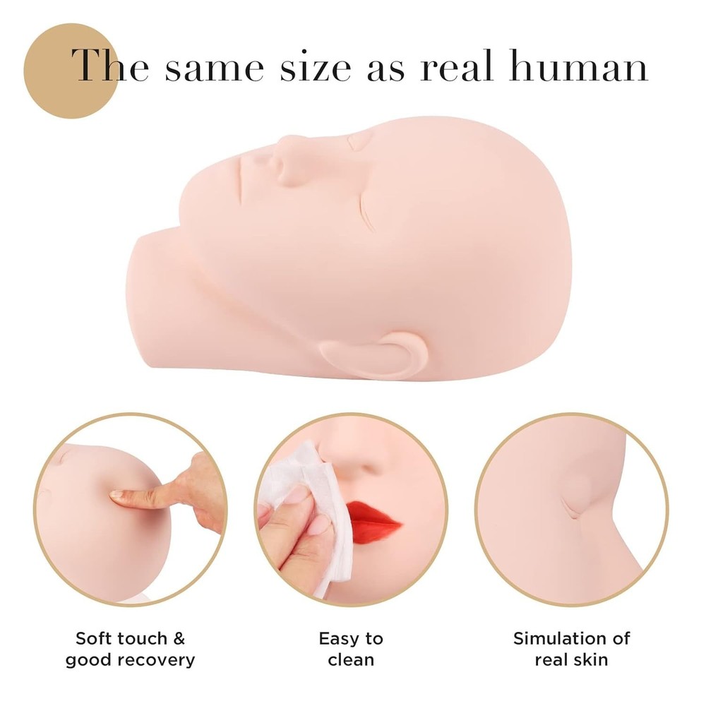 Luxury Lash Mannequin Head: Soft-Touch Training for Makeup & Eyelash Extensions