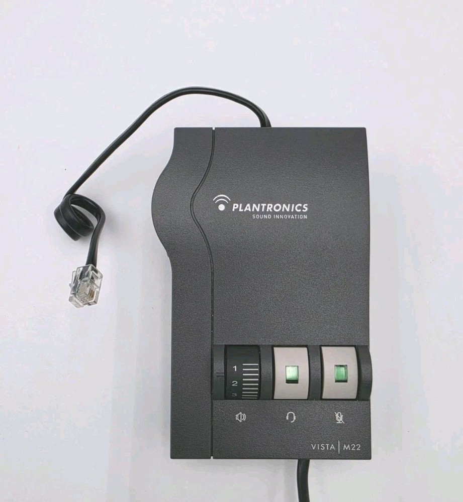 Plantronics Vista M22 Universal Audio Processor amplifier with matching headset