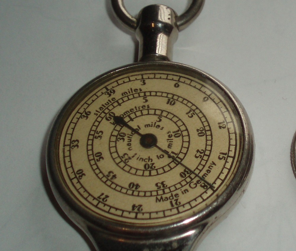 VINTAGE ANTIQUE GERMANY MAP READER NAUTICAL COMPASS MARITIME OPISOMETER TOOL