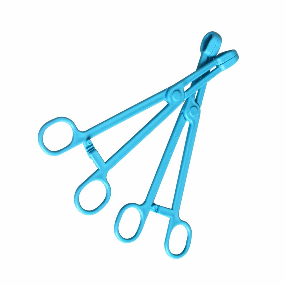 10pcs Plastic Disposable Hemostat Forcep Sponge Forceps Lab Surgical Forceps