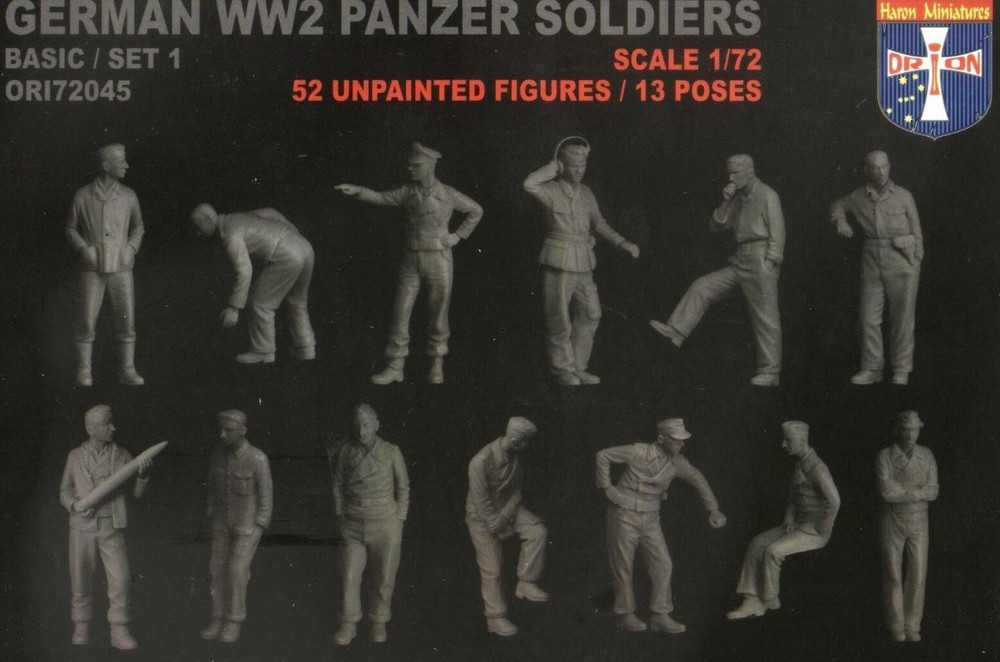 Orion 72045 - 1/72 - WWII German Panzer Soldiers Basic Set 1 Plastic Model Kit