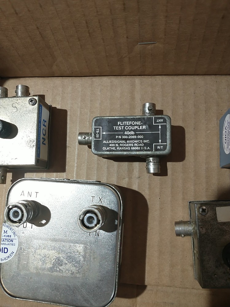 Lot of (10) Variable Attenuators And Testing Connection Blocks