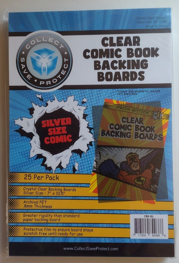 (25) CSP Clear Silver Comic Book Backing Boards Protectors New NIP 7x10 1/2