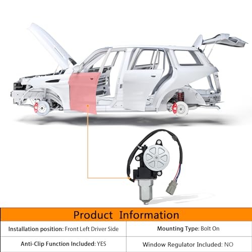 4 pins Front Left Driver Side Power Window Motor Compatible with Acura Integra
