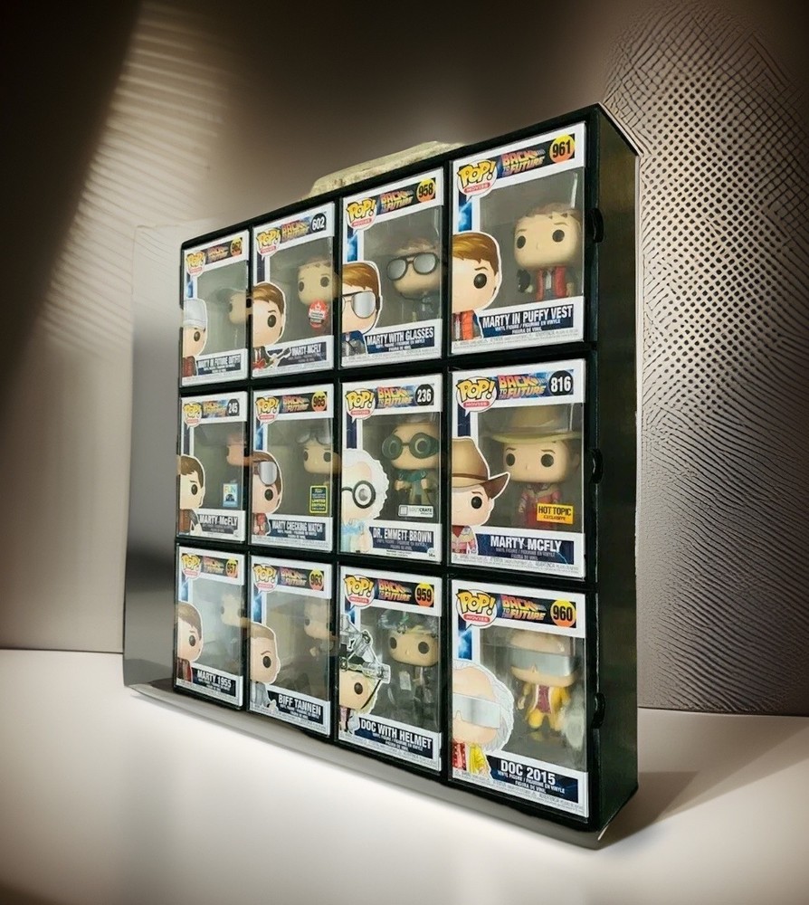 Funko Pop Display shelf Kubbie for Pops IN SOFT PROTECTORS! (BLACK)