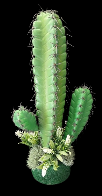 15" Artificial column cactus.