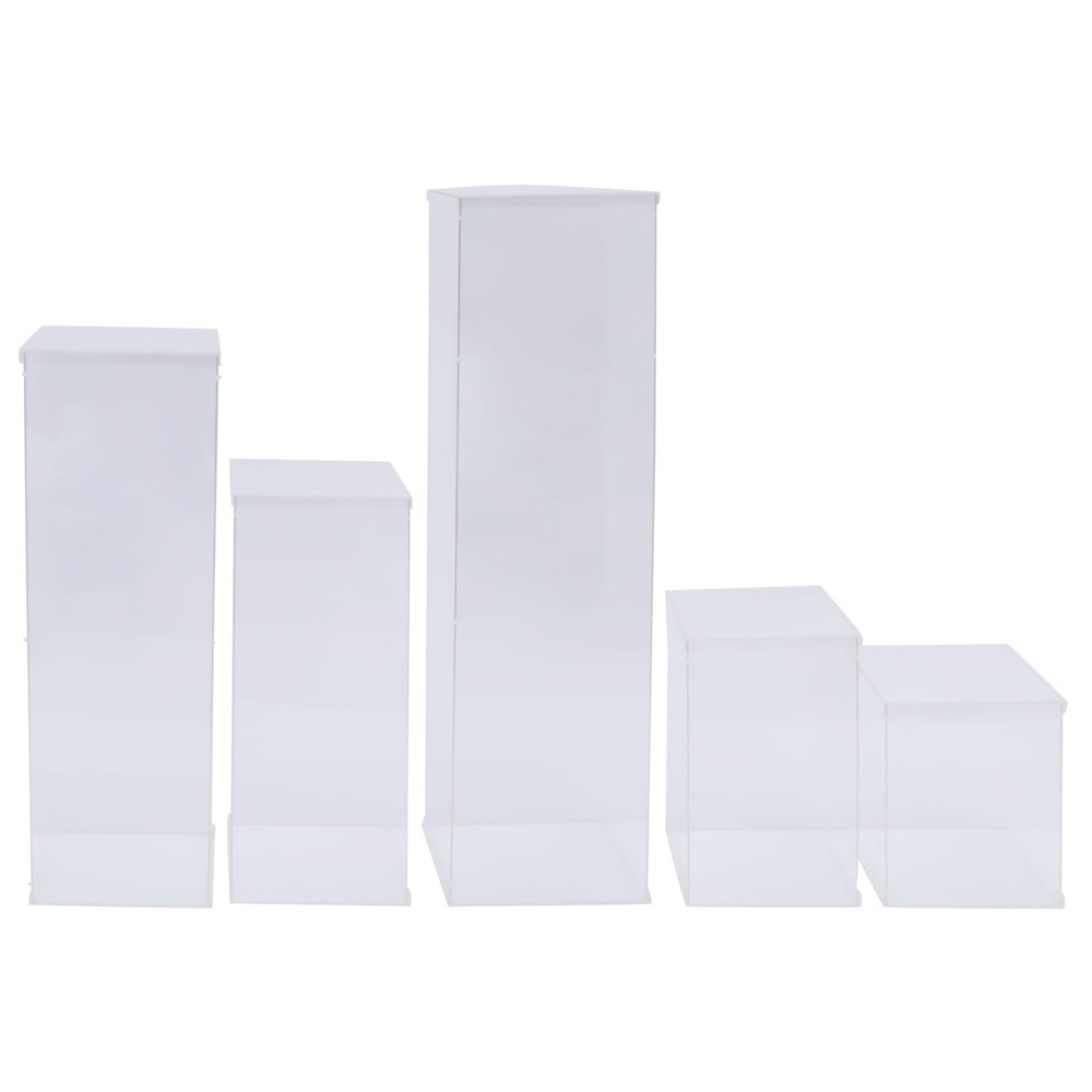 Acrylic Display Box Rectangular Floral Display Box Freestanding New 5 Pieces