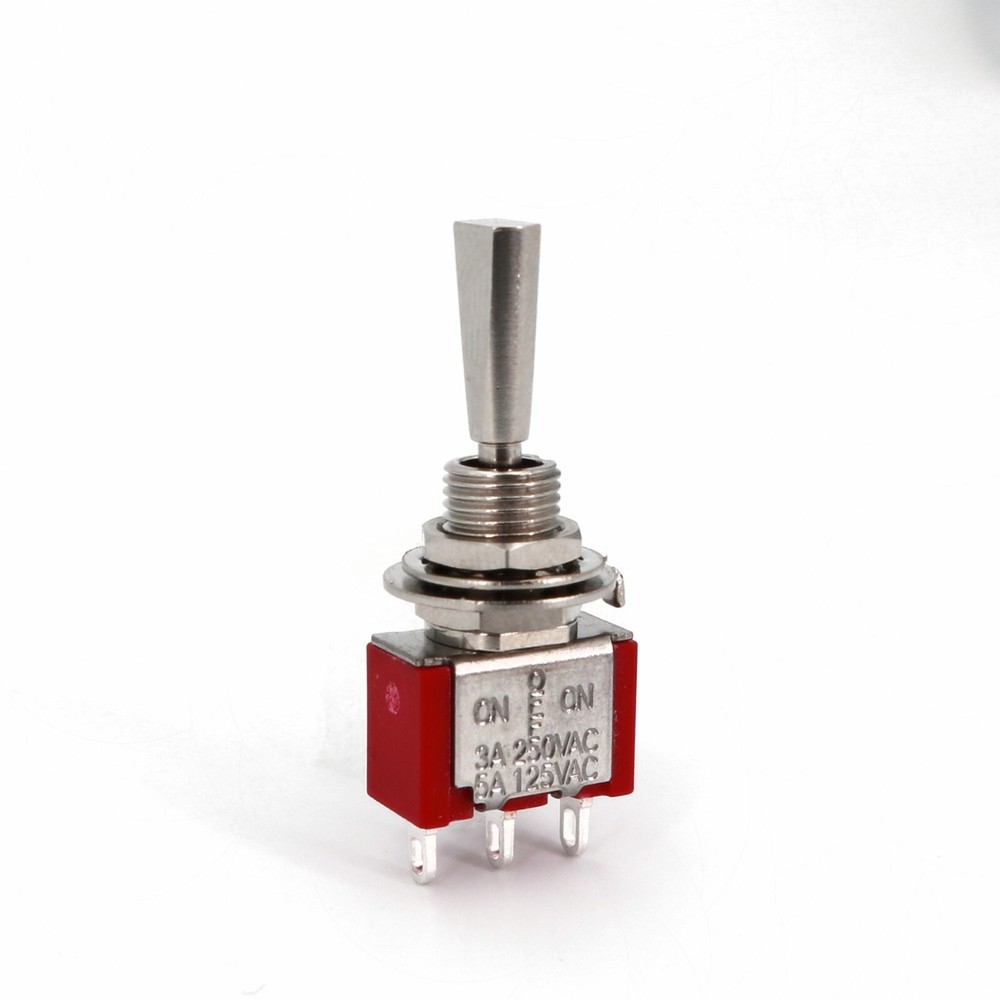 10Pcs SH T8014-U Flat Handle 3Pin ON-OFF-ON 3-Position SPDT Mini Toggle Switch