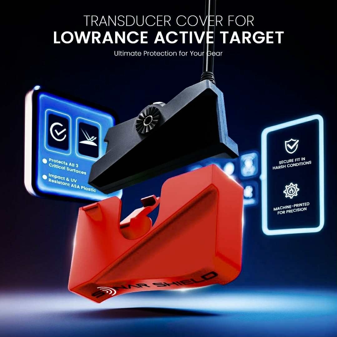 Garmin LiveScope Plus LVS34 Transducer Cover by Sonar Shield (Red)