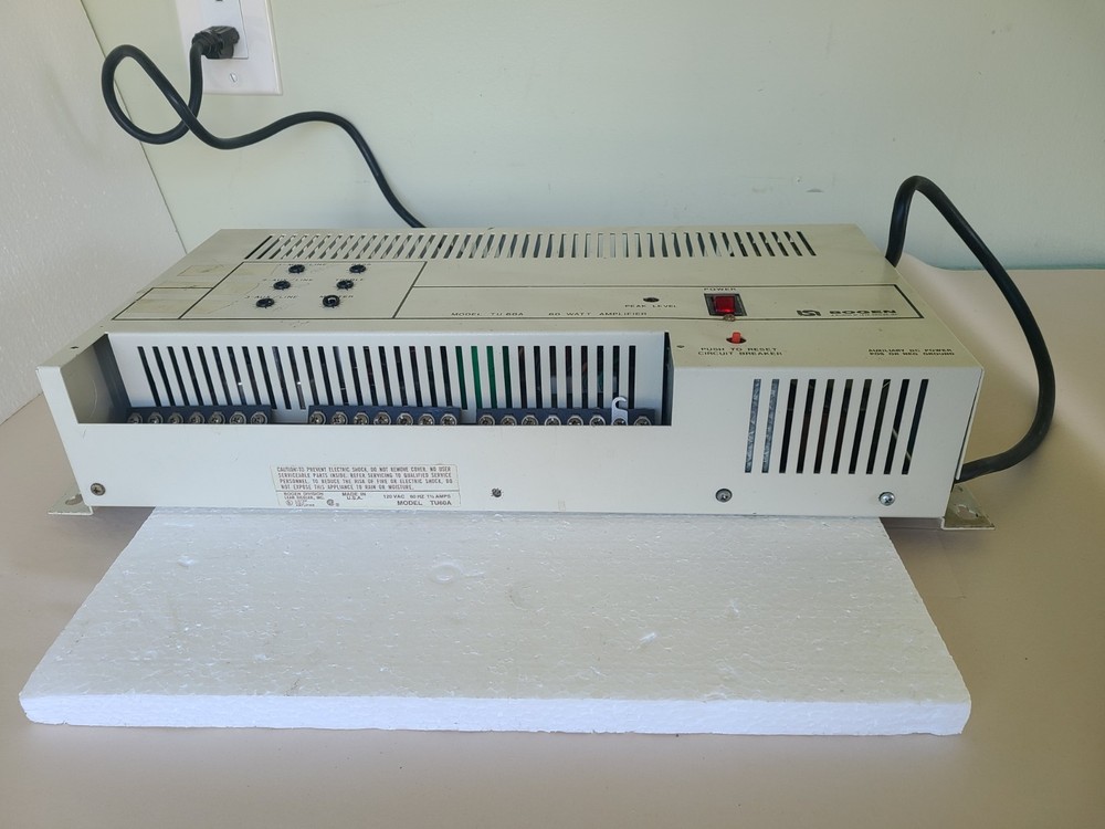 Bogen Model TU-60A 60 Watt Amplifier, Powers Up, AS IS UNTESTED