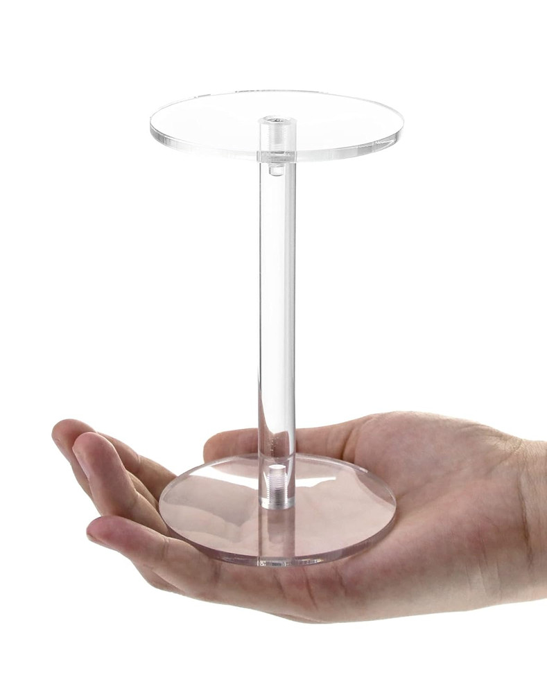round Acrylic Display Stand, 2 Sets Premium Clear round Riser Stands